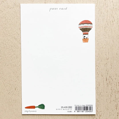 Hot Air Balloon Foil Stamped Postcard / Necktie · Cozyca