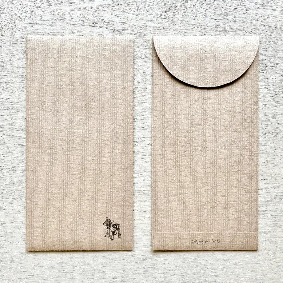 Round Collar Envelope  Kraft paper / Striped · Cozyca