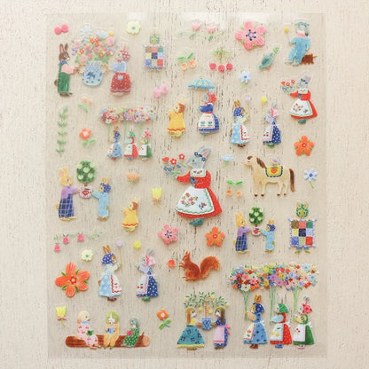 Rabbit Garden Aiko Fukawa Stickers · Cozyca