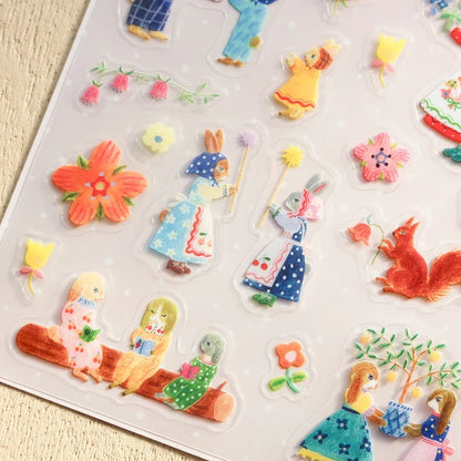 Rabbit Garden Aiko Fukawa Stickers · Cozyca