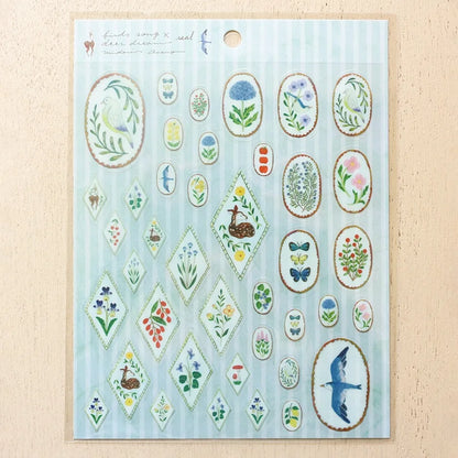 Birds Song & Deer Dream / Midori Asano Stickers · Cozyca