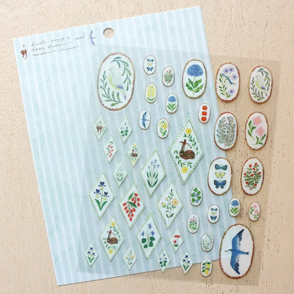 Birds Song & Deer Dream / Midori Asano Stickers · Cozyca