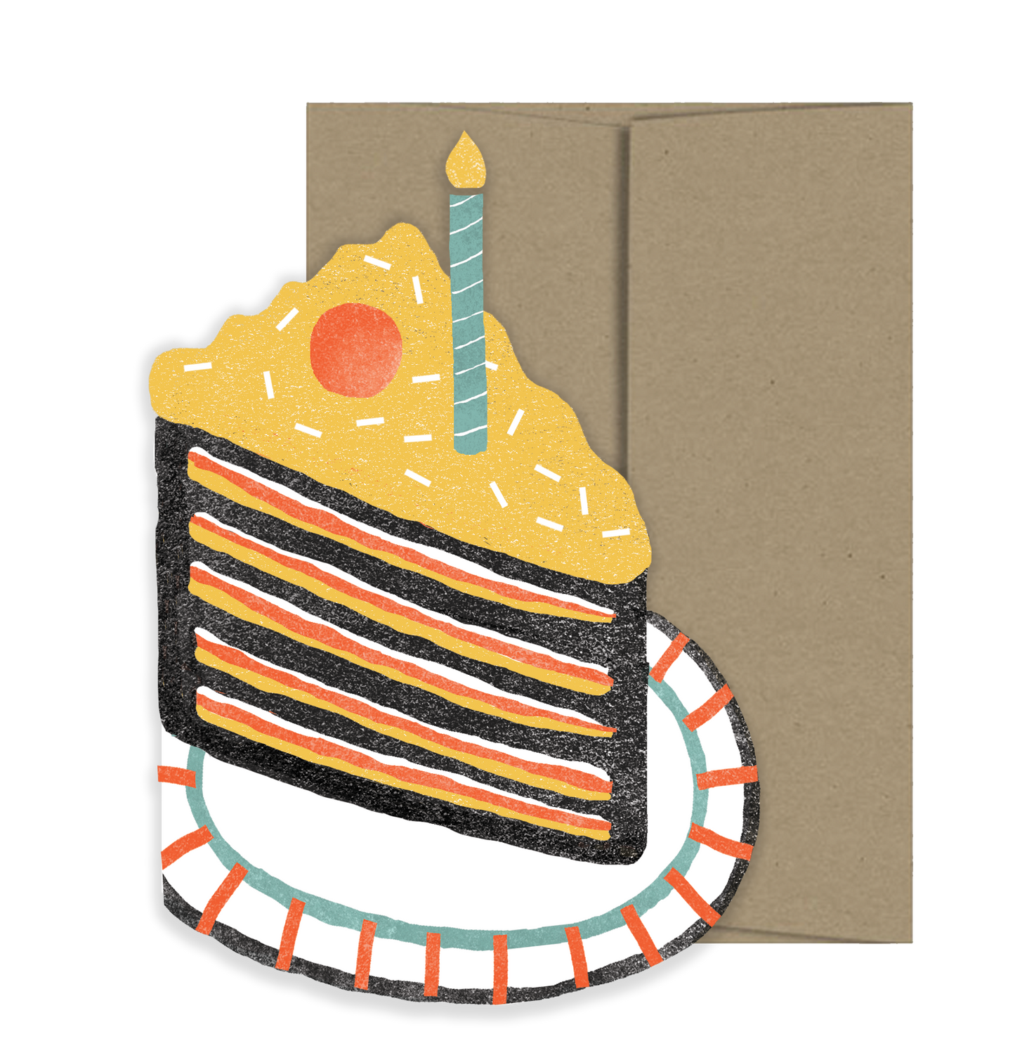 Piece of Cake Die Cut Birthday Card · Isatopia