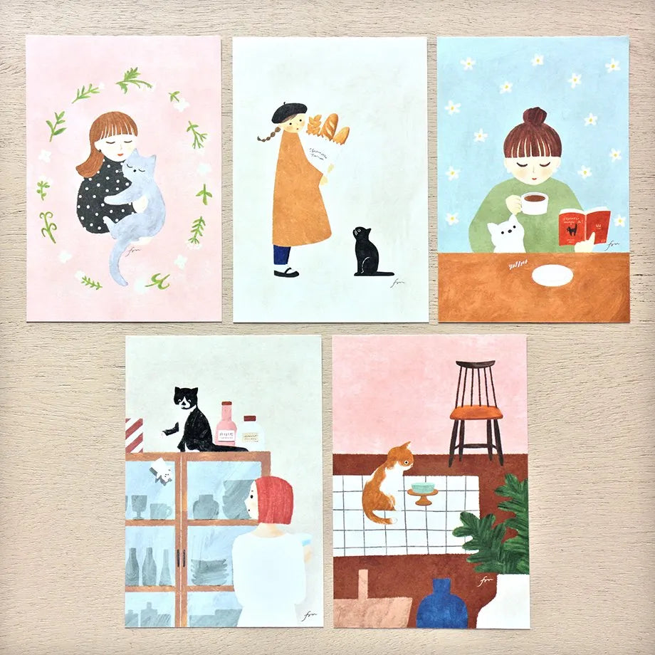 Meow Postcard Set | Mariko Fukuoka · Cozyca