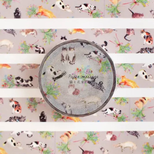 Cats and Bouquets Washi Tape · Paper Message