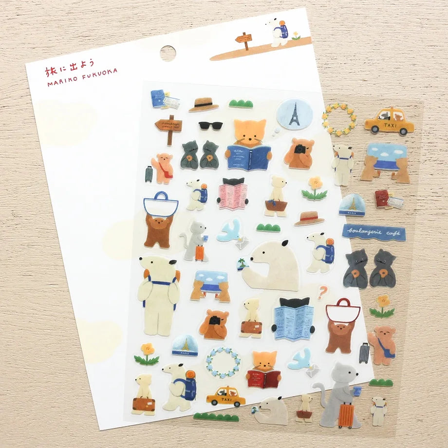 Let's Go on a Trip! / Mariko Fukuoka Stickers · Cozyca