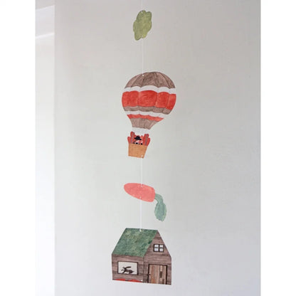 Balloon & Carrot / Necktie Mobile Card · Cozyca