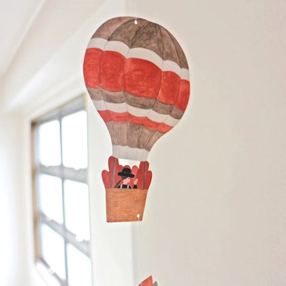 Balloon & Carrot / Necktie Mobile Card · Cozyca