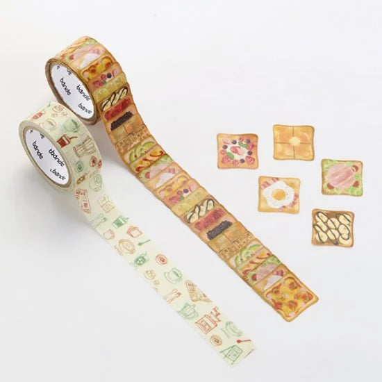 A Morning Filled With Toast Washi Roll Stickers · Bande