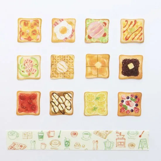 A Morning Filled With Toast Washi Roll Stickers · Bande