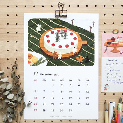 Mariko Fukuoka 2026 Calendar · Cozyca