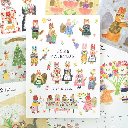 Aiko Fukawa 2026 Calendar · Cozyca