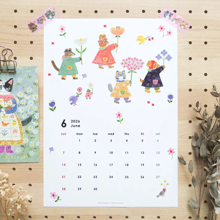 Aiko Fukawa 2026 Calendar · Cozyca
