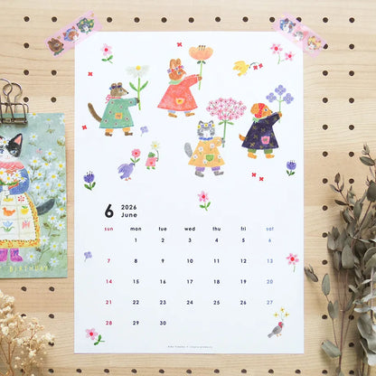 Aiko Fukawa 2026 Calendar · Cozyca