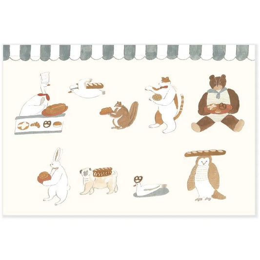 Queue at a Popular Bakery Postcard · Tobimatsu Shoichiro