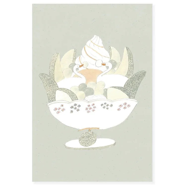 A Luxurious Way to Eat Melon Postcard · Tobimatsu Shoichiro