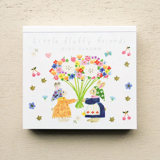 Little Fluffy Friends Memo Pad  | Aiko Fukawa · Cozyca