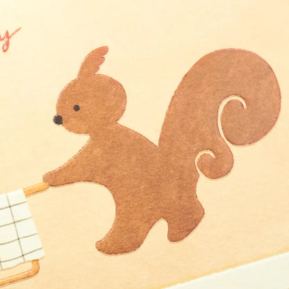 Squirrel Cake Shop Birthday Card | Mariko Fukuoka · Cozyca