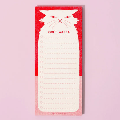 Don't Wanna Risograph Notepad · Bromstad Printing Co.