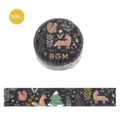 Moonlit Nordic Forest Washi Tape · BGM