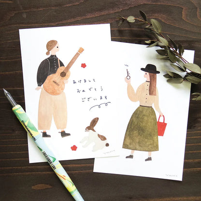 Rabbit Letter Necktie Postcard Set · Cozyca