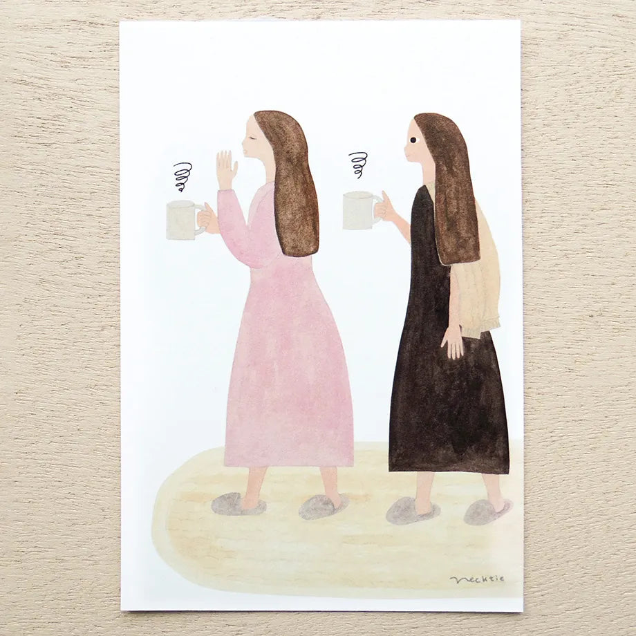 Rabbit Letter Necktie Postcard Set · Cozyca