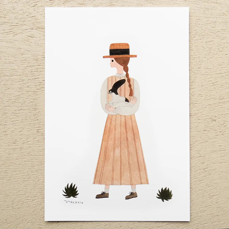 Rabbit Letter Necktie Postcard Set · Cozyca