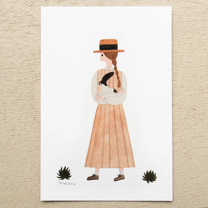 Rabbit Letter Necktie Postcard Set · Cozyca