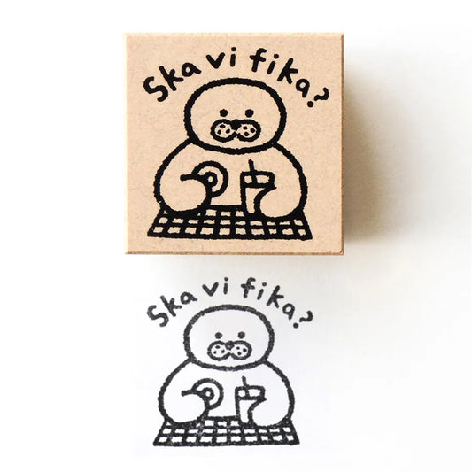 Shall we have tea? Mariko Fukuoka Rubber Stamp · Cozyca