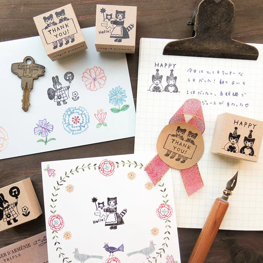Hello! Aiko Fukawa Rubber Stamp · Cozyca