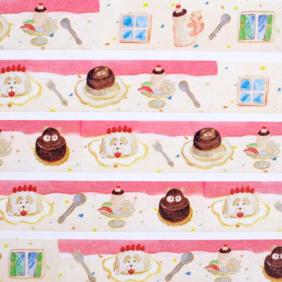 Dog Cake Cafe Washi Tape · Paper Message