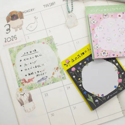 Dogs in the Meadow Square Sticky Notes · Paper Message