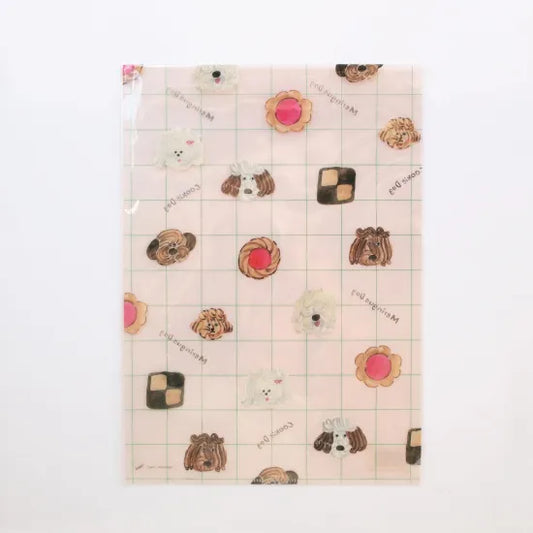 Cookie & Meringue Dog A4 Clear File Folder · Paper Message