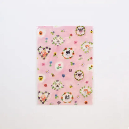 Pansies & Dogs A5 Clear File Folder · Paper Message
