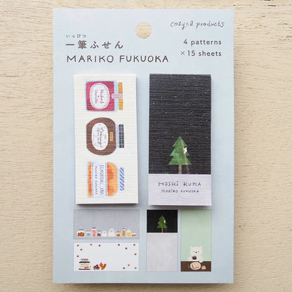 Seasonal Jar & Hoshikuma Mariko Fukuoka One Line Sticky Notes · Cozyca