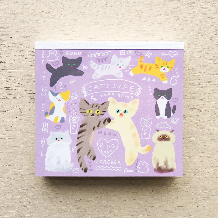 Cat's Life Reiko Tada Memo Pad · Cozyca