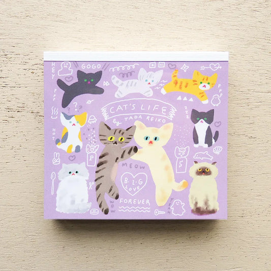 Cat's Life Reiko Tada Memo Pad · Cozyca