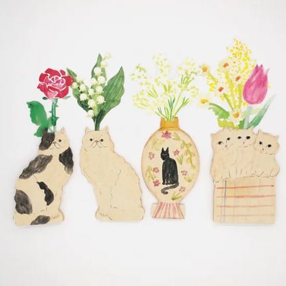Cat Vase Card · Paper Message