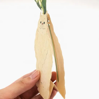 Cat Vase Card · Paper Message
