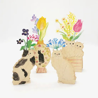 Cat Vase Card · Paper Message