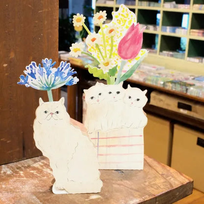 Cat Vase Card · Paper Message