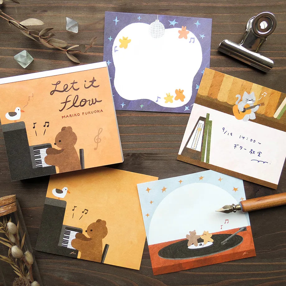 Let it Flow Mariko Fukuoka Memo Pad · Cozyca