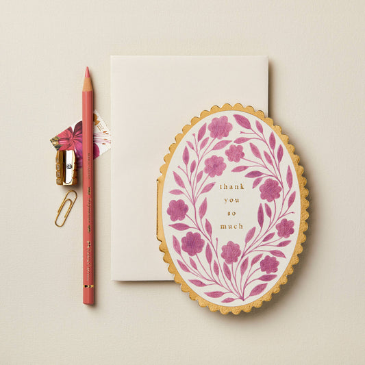 Violet Flora 'Thank you so much' Card · Wanderlust Paper Co