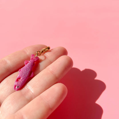 Pink Fancy Fish Bag Charm · Bold Blossom