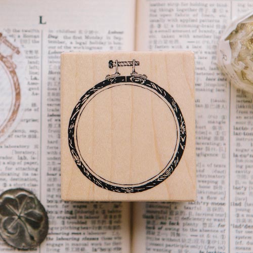 Circle Embroidery Hoop Rubber Stamp · OURS Studio