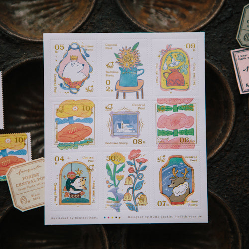 Bedtime Story Stamp Sticker Sheet · OURS Studio