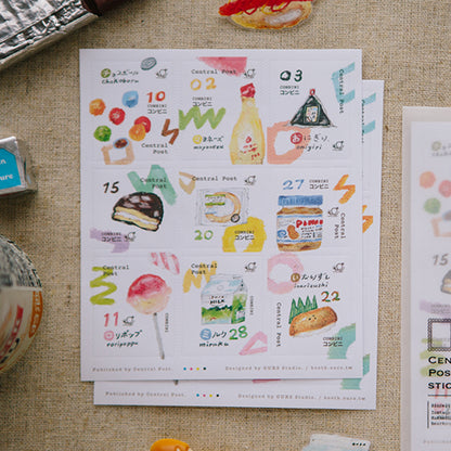Convenience Store Stamp Sticker Sheet · OURS Studio