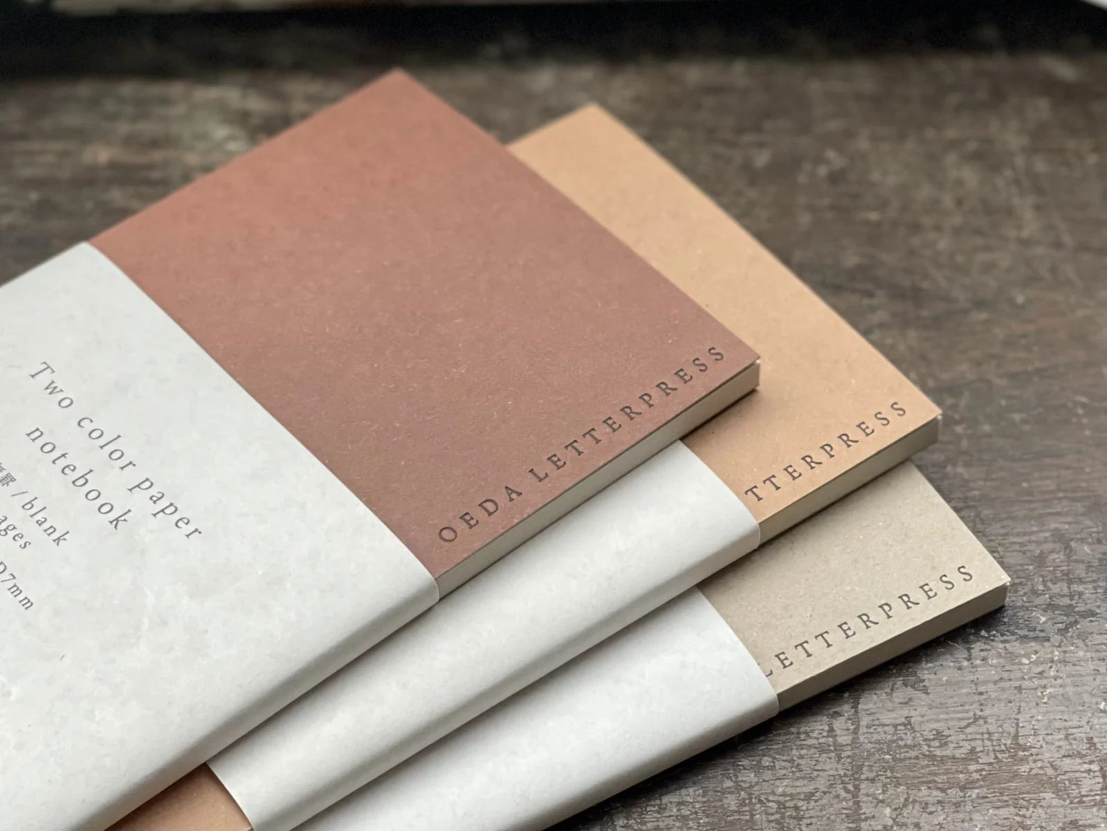 OEDA LETTERPRESS Two-Colour Paper Notebook L (Blank)