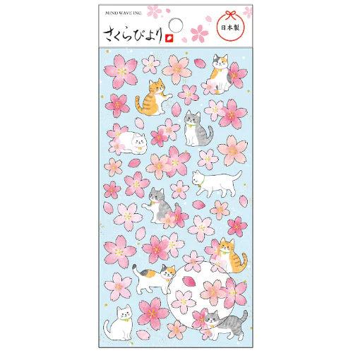 Sakura & Cat Sticker Sheet · Mind Wave