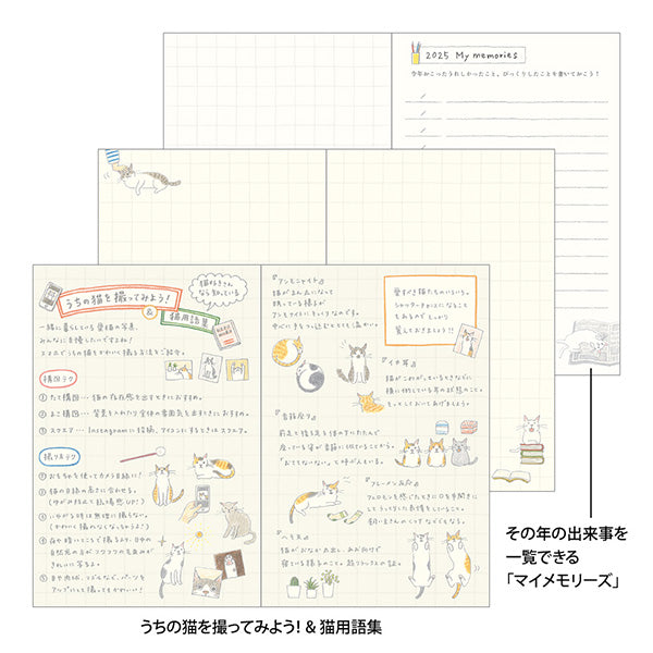 2025 Mini Cat Pocket Diary · Midori